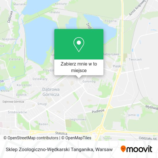 Mapa Sklep Zoologiczno-Wędkarski Tanganika