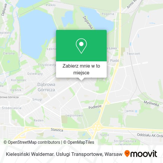 Mapa Kielesiński Waldemar. Usługi Transportowe