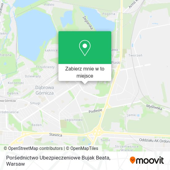 Mapa Porśednictwo Ubezpieczeniowe Bujak Beata