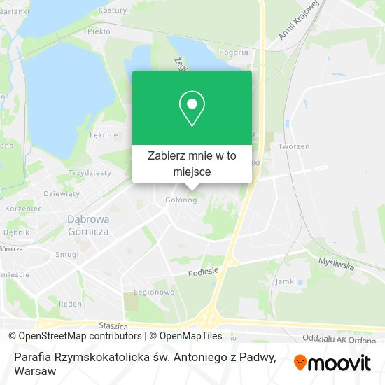 Mapa Parafia Rzymskokatolicka św. Antoniego z Padwy