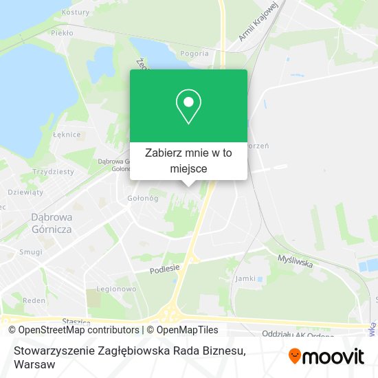 Mapa Stowarzyszenie Zagłębiowska Rada Biznesu