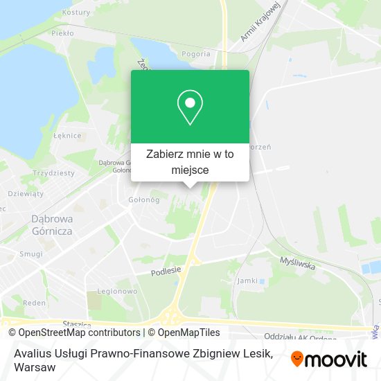 Mapa Avalius Usługi Prawno-Finansowe Zbigniew Lesik