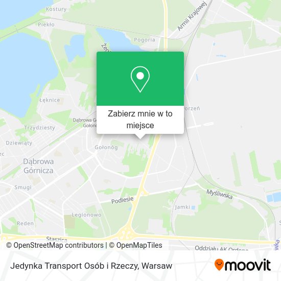 Mapa Jedynka Transport Osób i Rzeczy