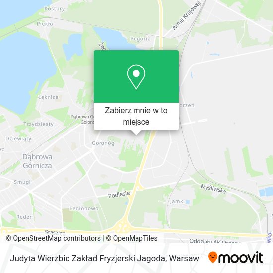 Mapa Judyta Wierzbic Zakład Fryzjerski Jagoda