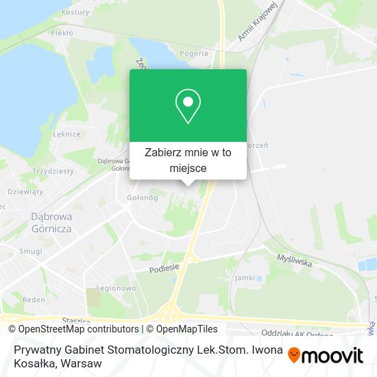 Mapa Prywatny Gabinet Stomatologiczny Lek.Stom. Iwona Kosałka