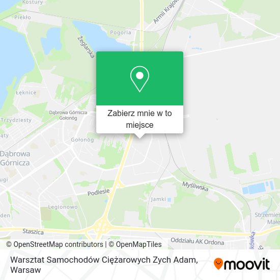 Mapa Warsztat Samochodów Ciężarowych Zych Adam