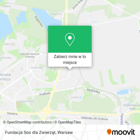 Mapa Fundacja Sos dla Zwierząt