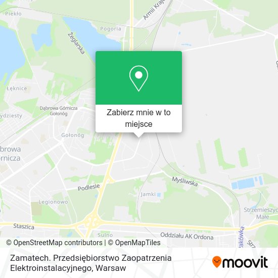 Mapa Zamatech. Przedsiębiorstwo Zaopatrzenia Elektroinstalacyjnego