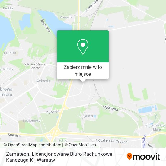 Mapa Zamatech. Licencjonowane Biuro Rachunkowe. Kanczuga K.