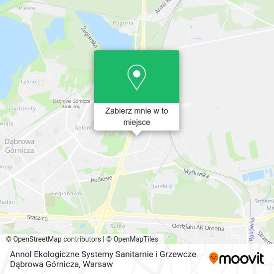 Mapa Annol Ekologiczne Systemy Sanitarnie i Grzewcze Dąbrowa Górnicza