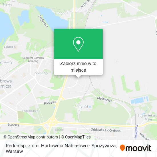 Mapa Reden sp. z o.o. Hurtownia Nabiałowo - Spożywcza