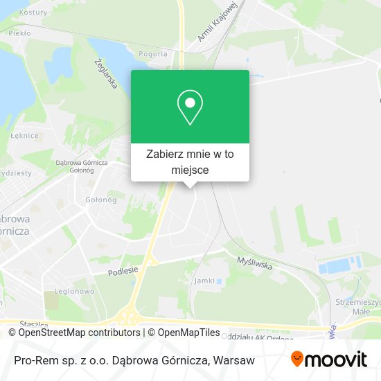 Mapa Pro-Rem sp. z o.o. Dąbrowa Górnicza