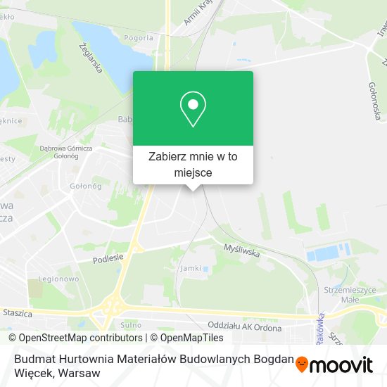 Mapa Budmat Hurtownia Materiałów Budowlanych Bogdan Więcek