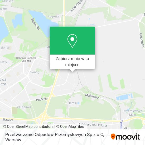 Mapa Przetwarzanie Odpadow Przemyslowych Sp z o O