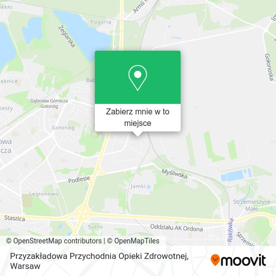 Mapa Przyzakładowa Przychodnia Opieki Zdrowotnej