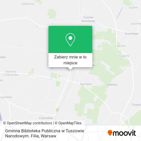 Mapa Gminna Biblioteka Publiczna w Tuszowie Narodowym. Filia