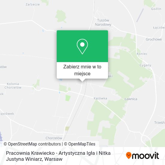 Mapa Pracownia Krawiecko - Artystyczna Igła i Nitka Justyna Winiarz