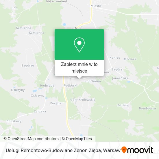 Mapa Usługi Remontowo-Budowlane Zenon Zięba