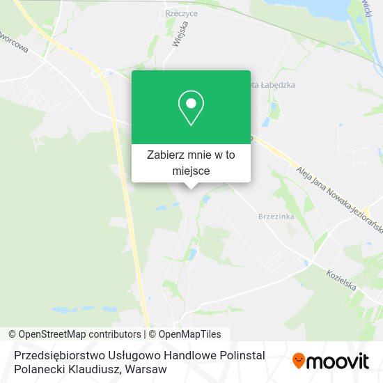 Mapa Przedsiębiorstwo Usługowo Handlowe Polinstal Polanecki Klaudiusz