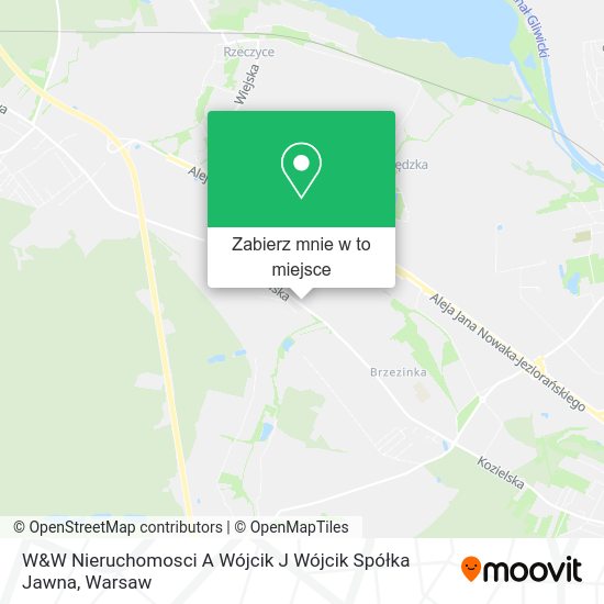 Mapa W&W Nieruchomosci A Wójcik J Wójcik Spółka Jawna