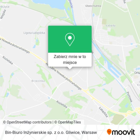 Mapa Bin-Biuro Inżynierskie sp. z o.o. Gliwice