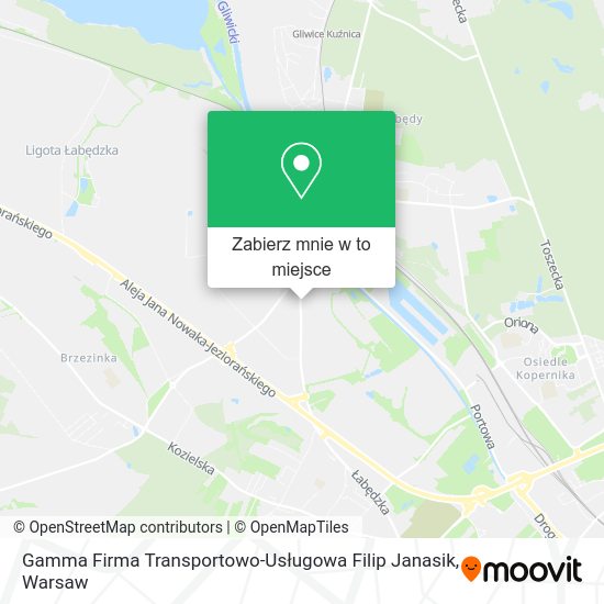 Mapa Gamma Firma Transportowo-Usługowa Filip Janasik