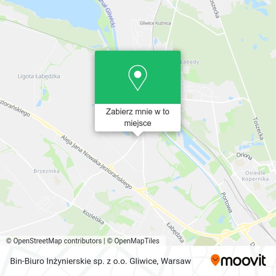 Mapa Bin-Biuro Inżynierskie sp. z o.o. Gliwice