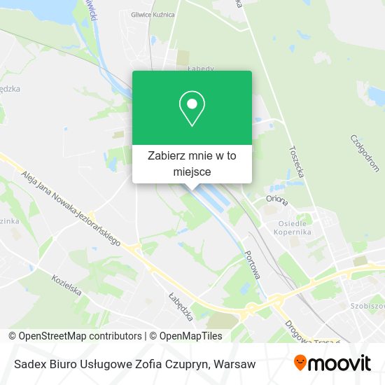 Mapa Sadex Biuro Usługowe Zofia Czupryn