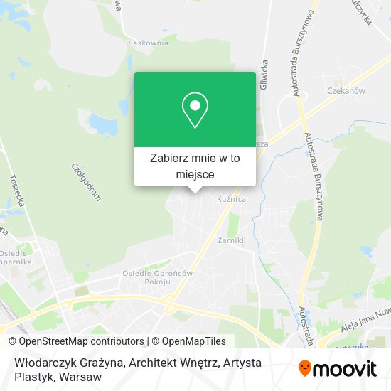 Mapa Włodarczyk Grażyna, Architekt Wnętrz, Artysta Plastyk