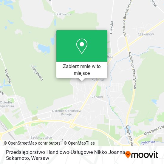 Mapa Przedsiębiorstwo Handlowo-Usługowe Nikko Joanna Sakamoto