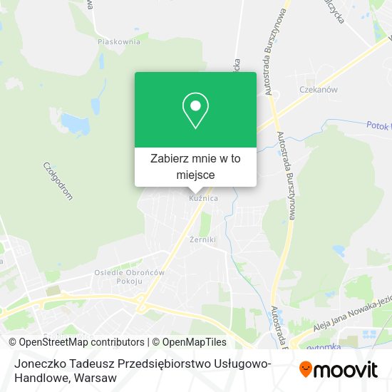 Mapa Joneczko Tadeusz Przedsiębiorstwo Usługowo-Handlowe