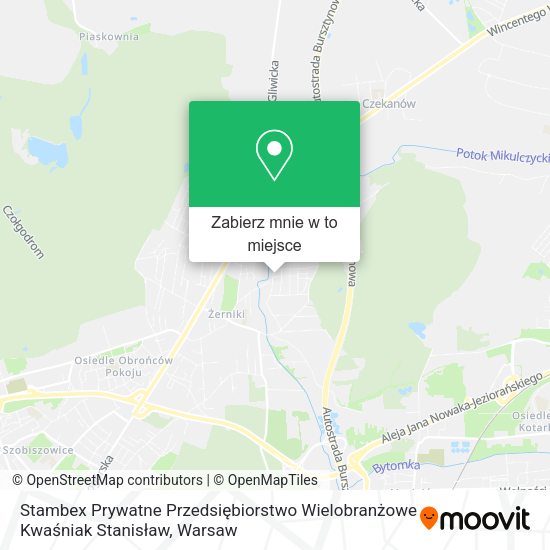 Mapa Stambex Prywatne Przedsiębiorstwo Wielobranżowe Kwaśniak Stanisław