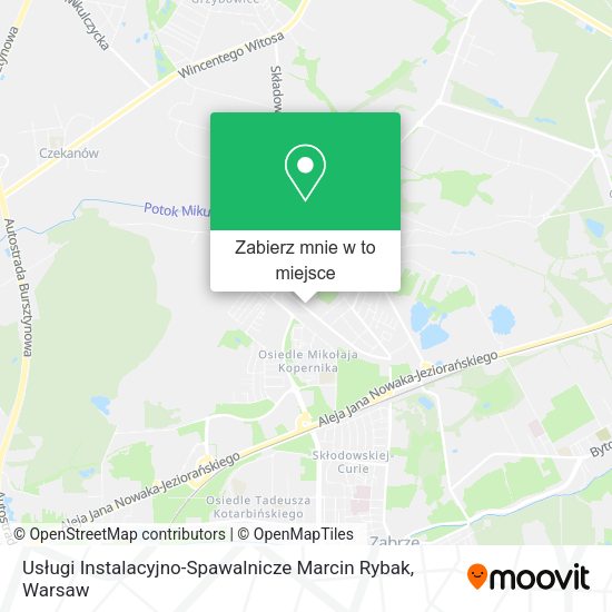 Mapa Usługi Instalacyjno-Spawalnicze Marcin Rybak