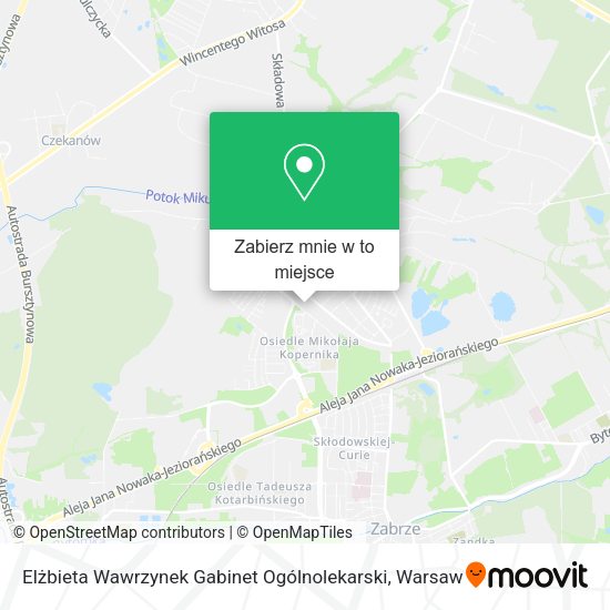 Mapa Elżbieta Wawrzynek Gabinet Ogólnolekarski