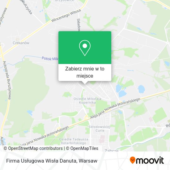 Mapa Firma Usługowa Wisła Danuta