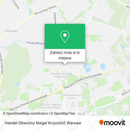 Mapa Handel Obwożny Niegel Krzysztof