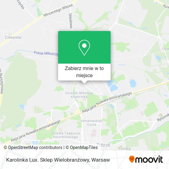 Mapa Karolinka Lux. Sklep Wielobranżowy