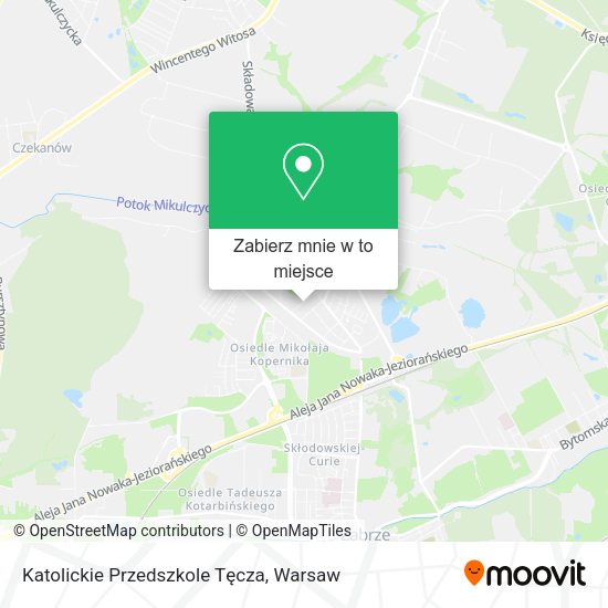 Mapa Katolickie Przedszkole Tęcza