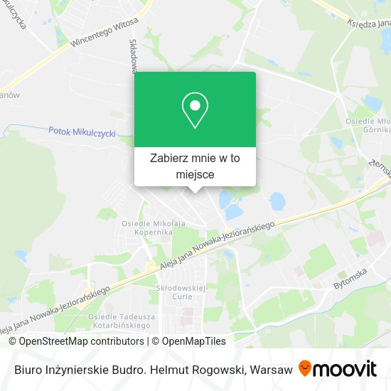 Mapa Biuro Inżynierskie Budro. Helmut Rogowski