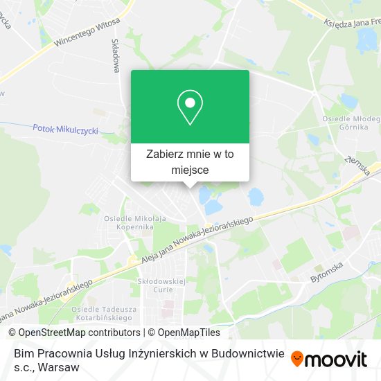 Mapa Bim Pracownia Usług Inżynierskich w Budownictwie s.c.