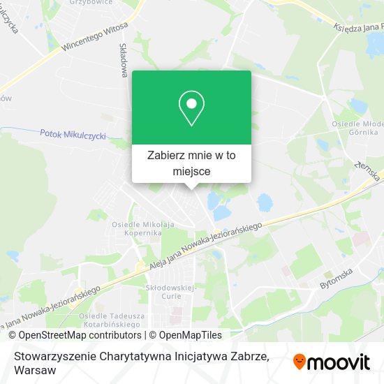 Mapa Stowarzyszenie Charytatywna Inicjatywa Zabrze