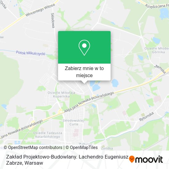 Mapa Zakład Projektowo-Budowlany. Lachendro Eugeniusz Zabrze