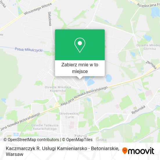 Mapa Kaczmarczyk R. Usługi Kamieniarsko - Betoniarskie