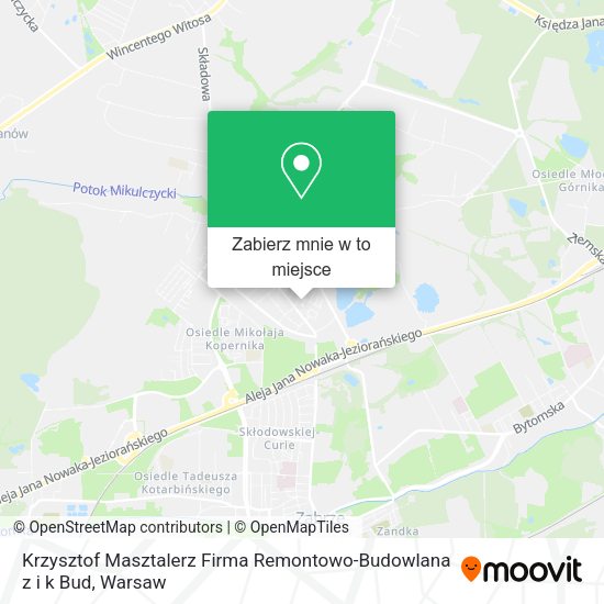 Mapa Krzysztof Masztalerz Firma Remontowo-Budowlana z i k Bud