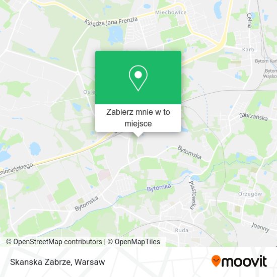 Mapa Skanska Zabrze