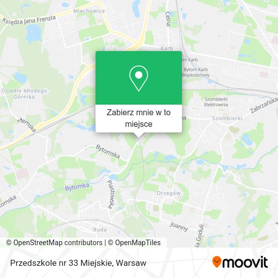 Mapa Przedszkole nr 33 Miejskie