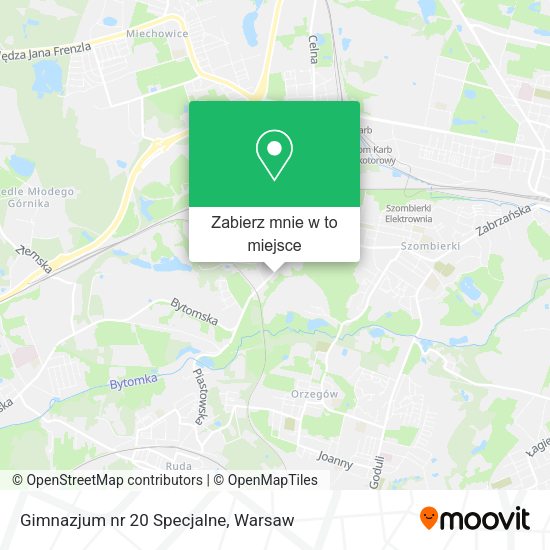 Mapa Gimnazjum nr 20 Specjalne