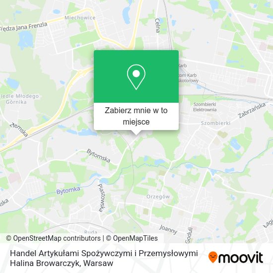 Mapa Handel Artykułami Spożywczymi i Przemysłowymi Halina Browarczyk