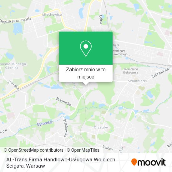 Mapa AL-Trans Firma Handlowo-Usługowa Wojciech Ścigała