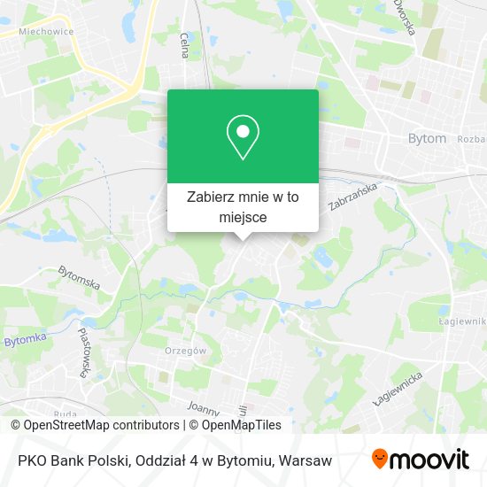 Mapa PKO Bank Polski, Oddział 4 w Bytomiu